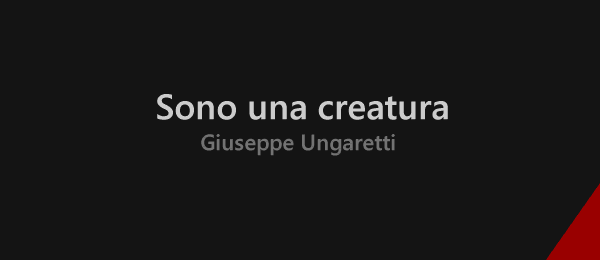metrico sono una creatura