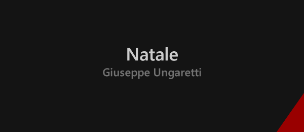 Schema metrico natale ungaretti