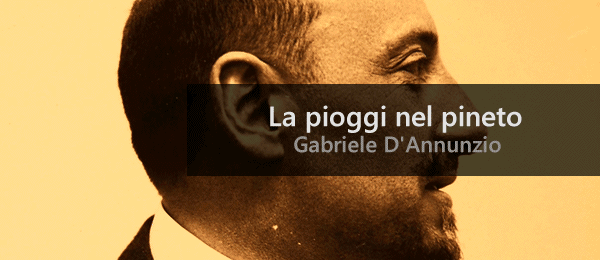 Schema metrico la pioggia nel pineto